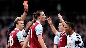 Andy Carroll red carded against Swansea